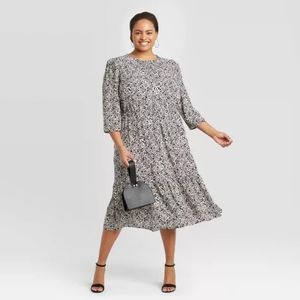 Crewneck Tiered Midi